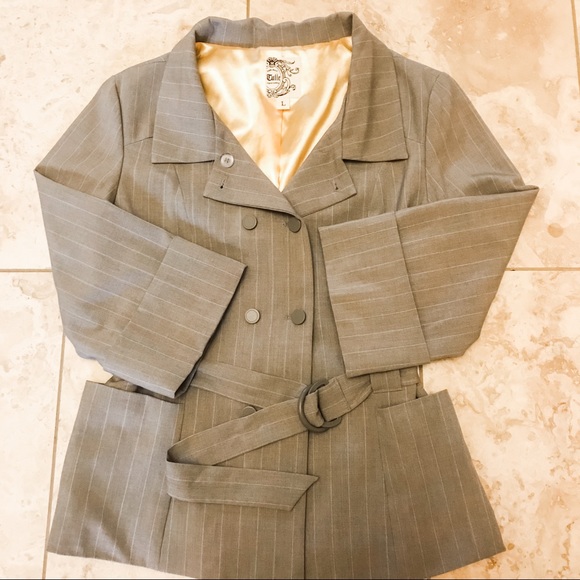 🌹 BOGO 1/2 OFF! Tulle Anthro pinstripe pantsuit - Picture 1 of 7